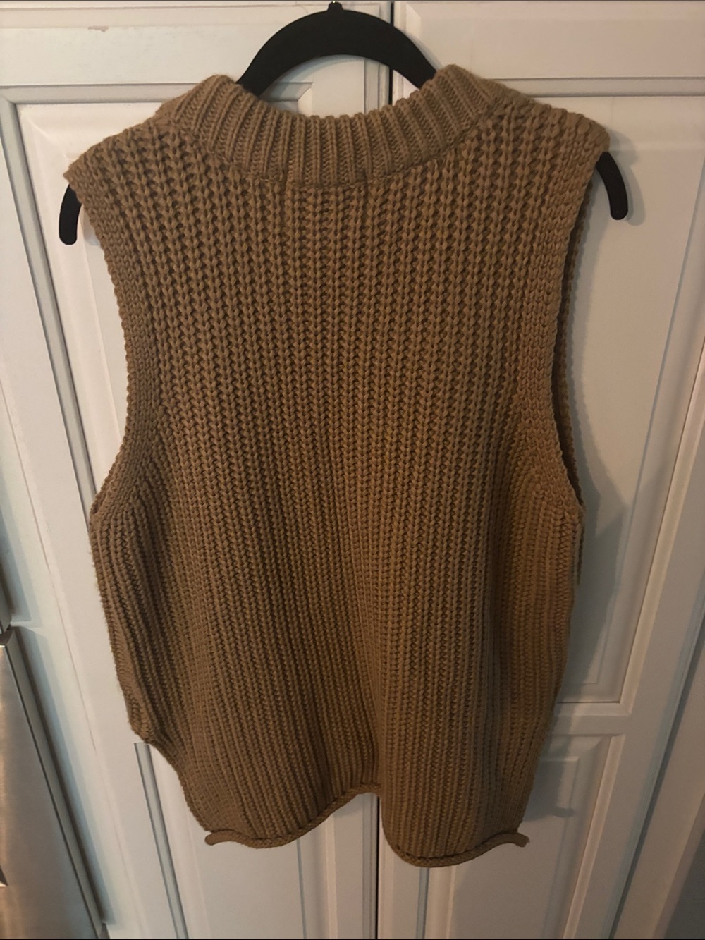 J.O.A. Chunky Sleeveless Knit Vest in Camel - Picture 7 of 13
